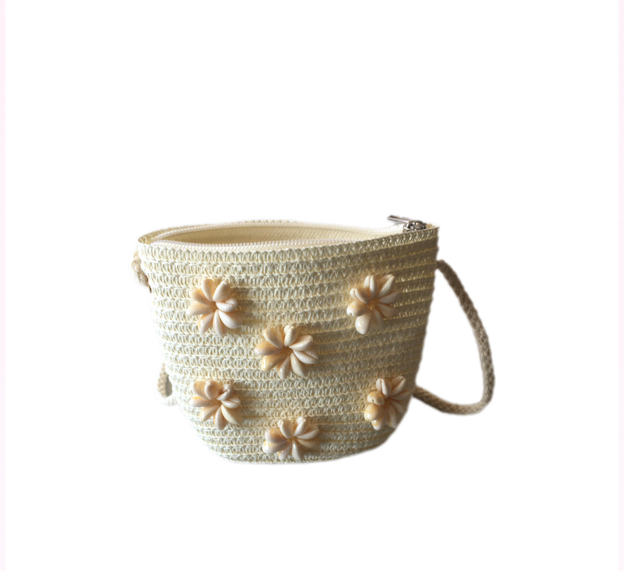 LILLY Reed Beads Mini Bag Light Beige