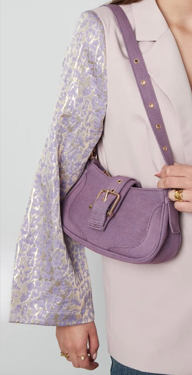 LILIAN Denim Buckle Bag Light Blue