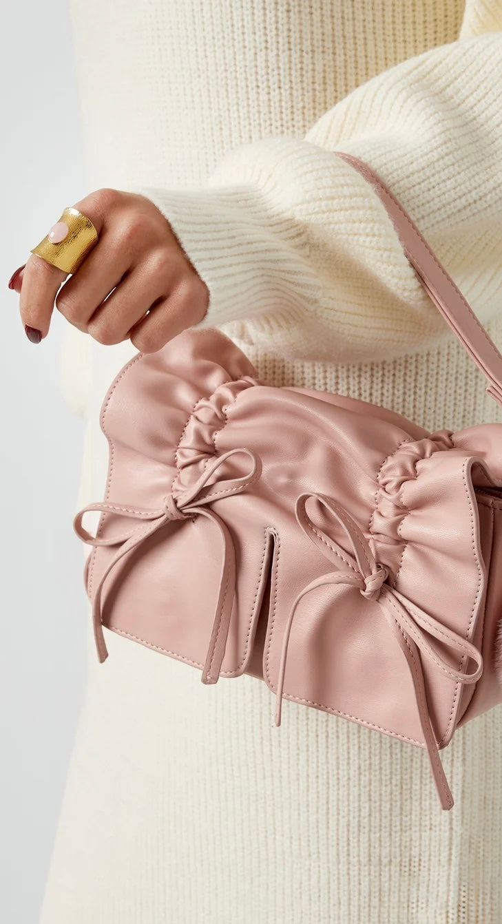 ANNA Bow Detail Bag Beige