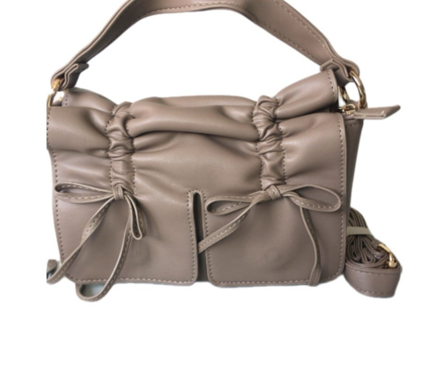 ANNA Bow Detail Bag beige