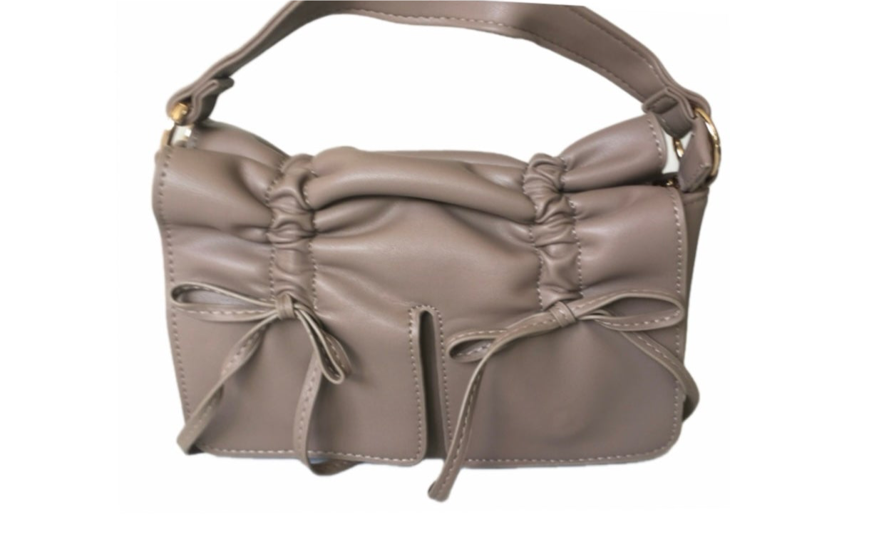 ANNA Bow Detail Bag beige