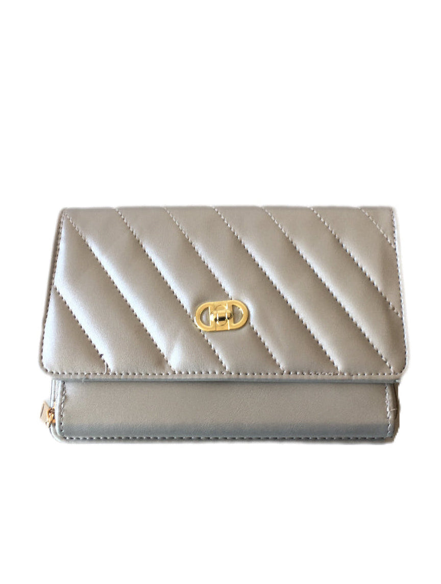 GINA Bag / Wallet Metallic Silver