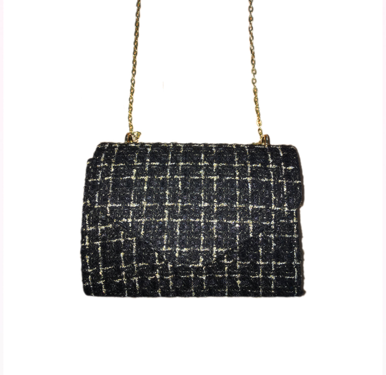 LIANA Tweed Boucle bag Black/Gold