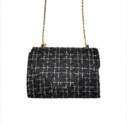 LIANA Tweed Boucle bag Black/Gold