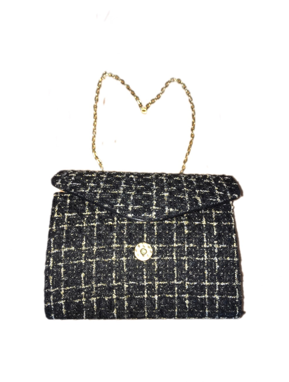 LIANA Tweed Boucle bag Black/Gold