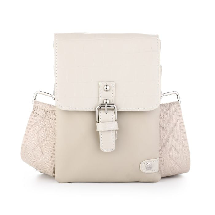 ELODIE Phone / Passport Bag Beige