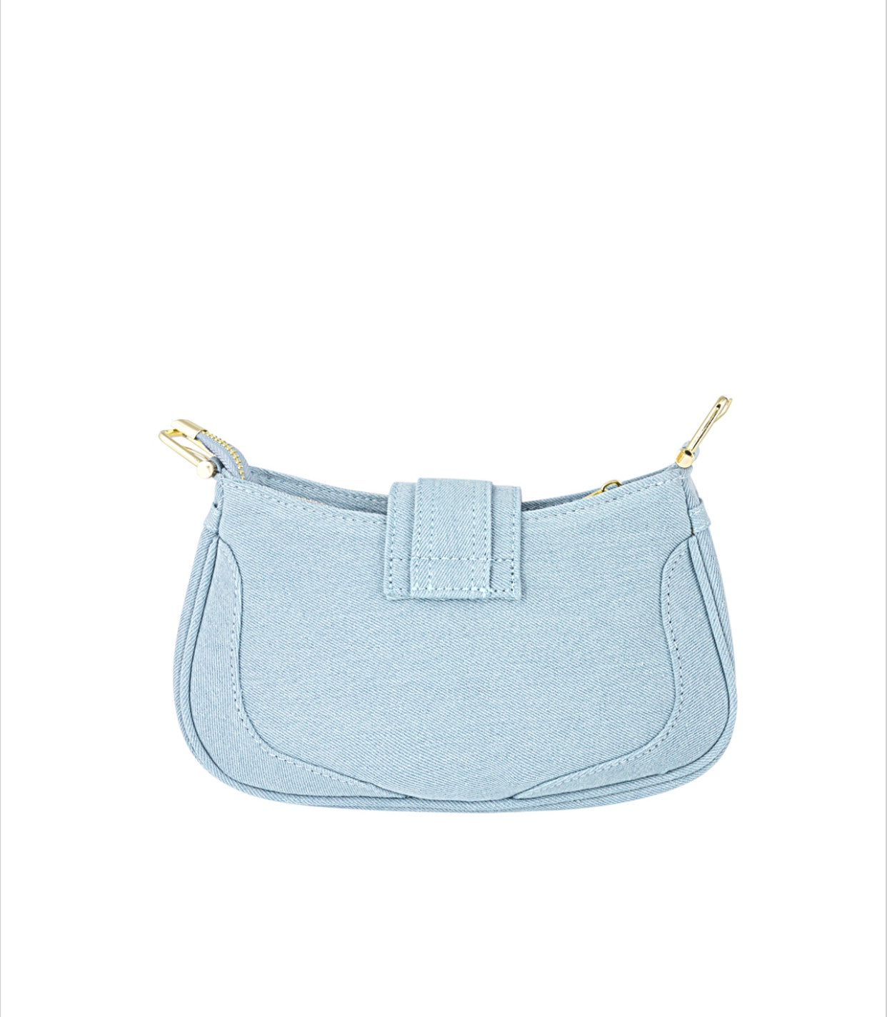 LILIAN Denim Buckle Bag Light Blue