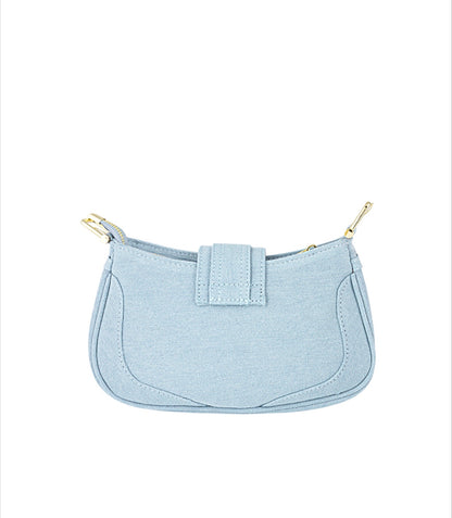 LILIAN Denim Buckle Bag Light Blue