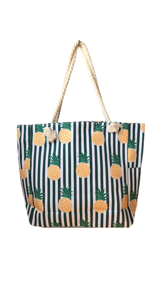 PINEAPPLE Summer / Beach Tote Bag Green
