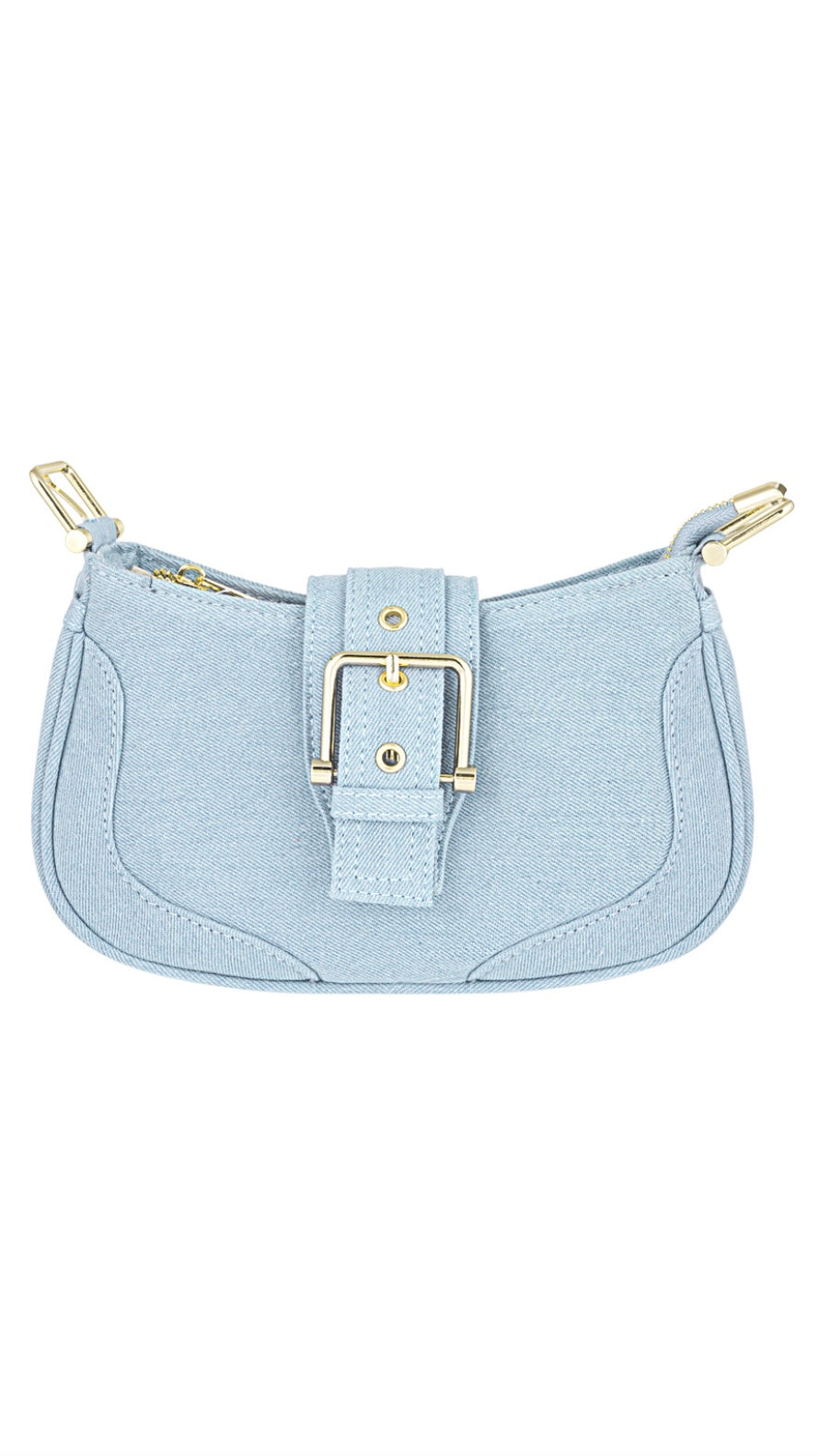 LILIAN Denim Buckle Bag Light Blue