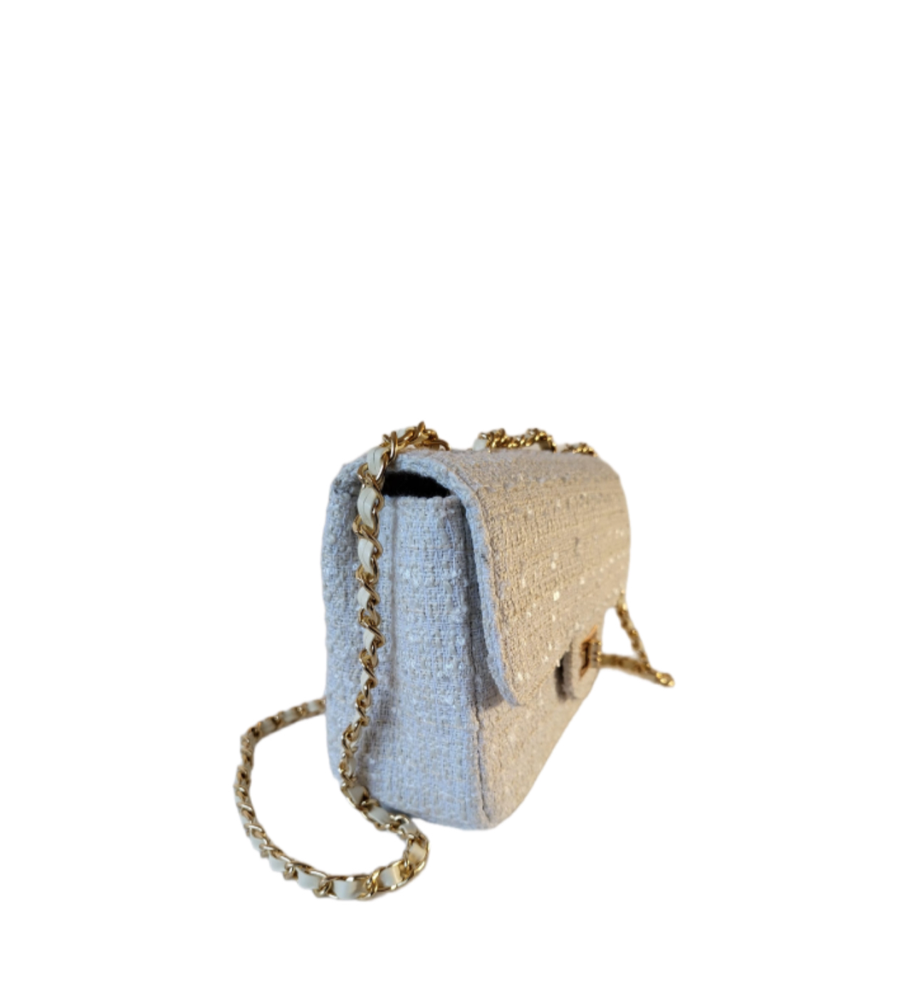 BELLE Tweed Bouclé Bag beige/white