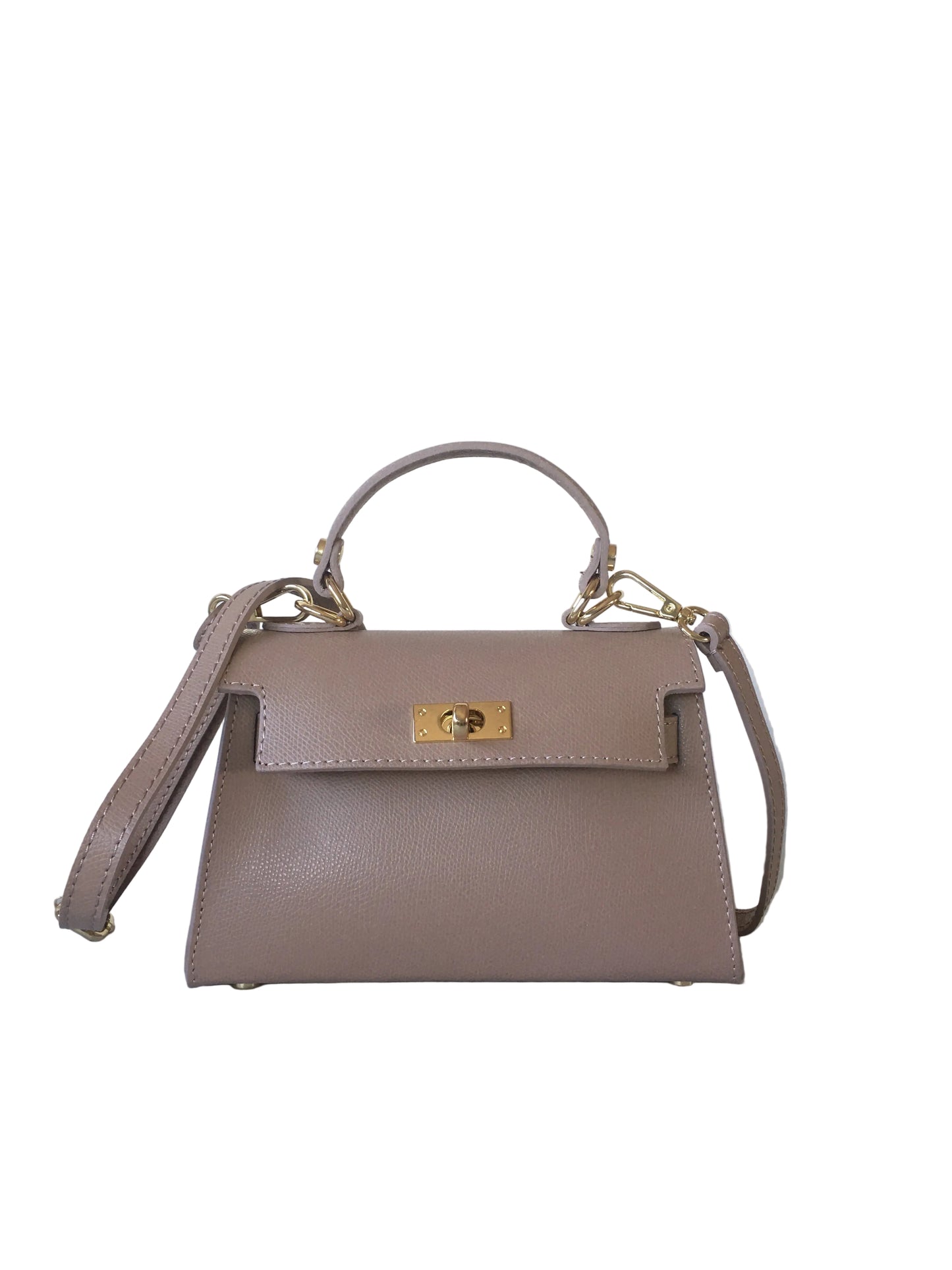 KYLIE Leather Bag taupe