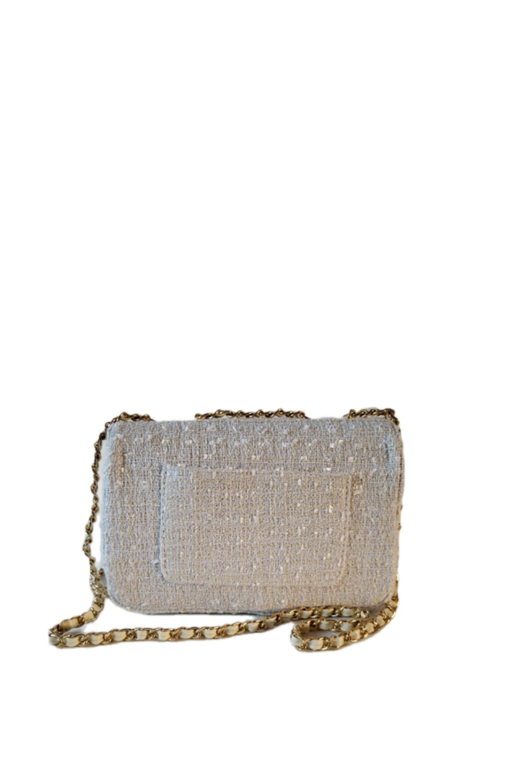 BELLE Tweed Bouclé Bag beige/white