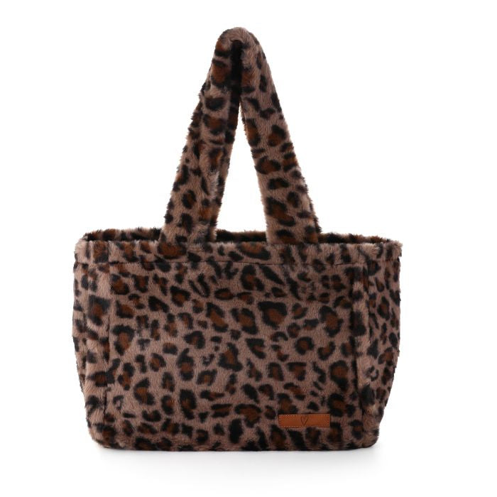DIVA Leopard Fur Bag Brown