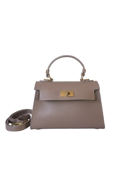 KYLIE Leather Bag taupe