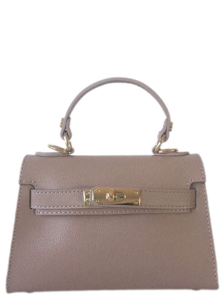 KYLIE Leather Bag taupe