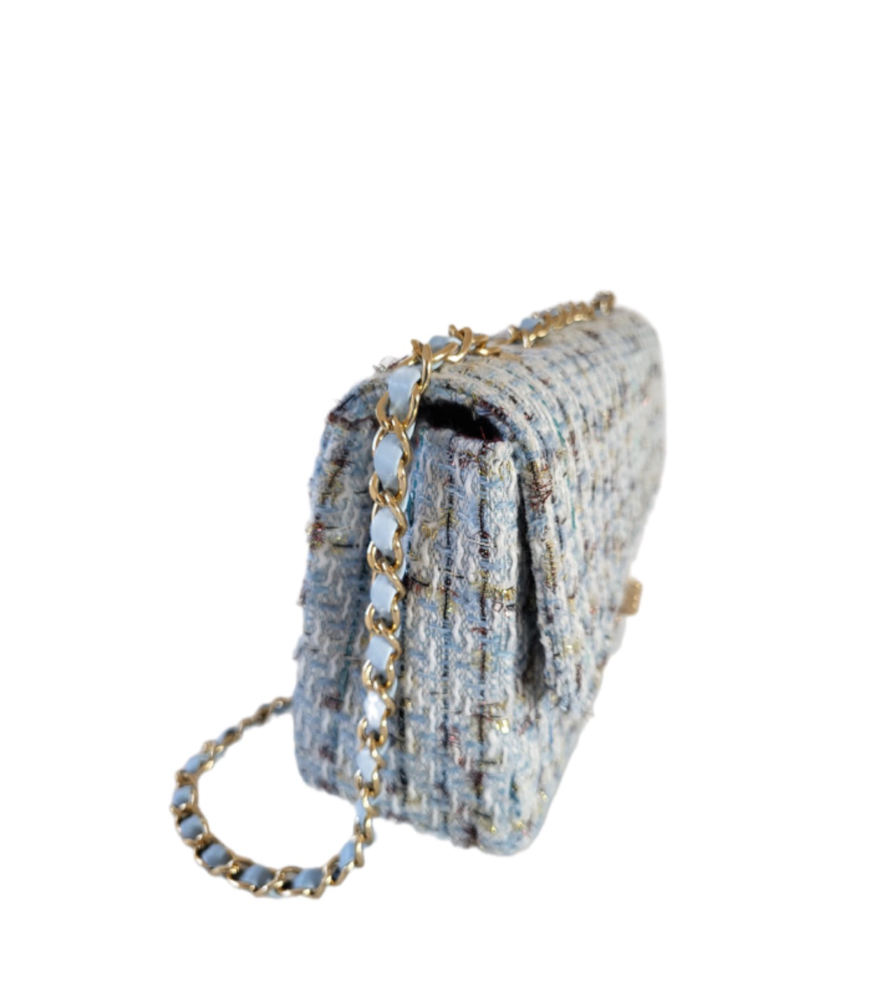 BELLE Tweed Bouclé Bag blue