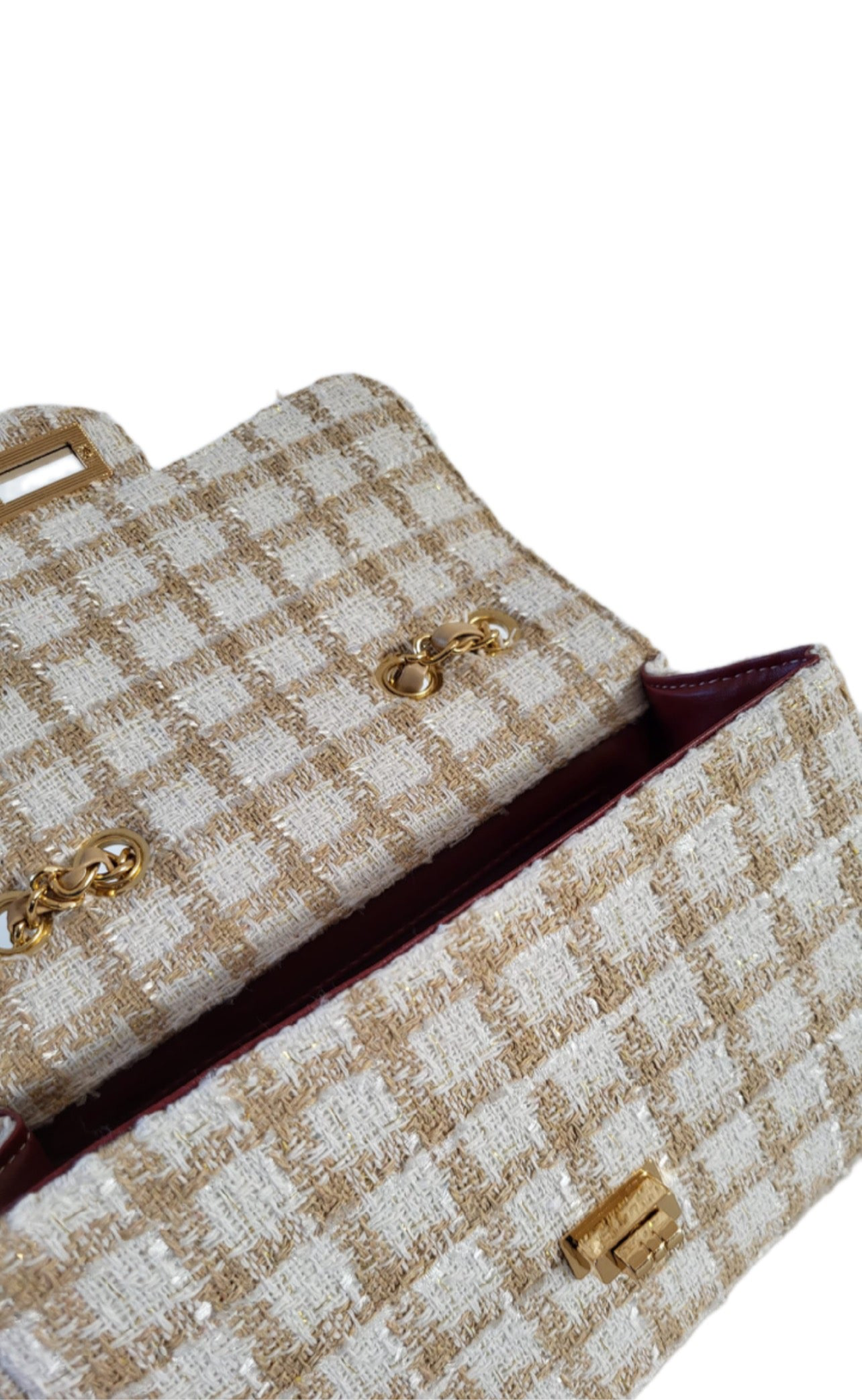 BELLE Tweed Bouclé Bag brown/beige