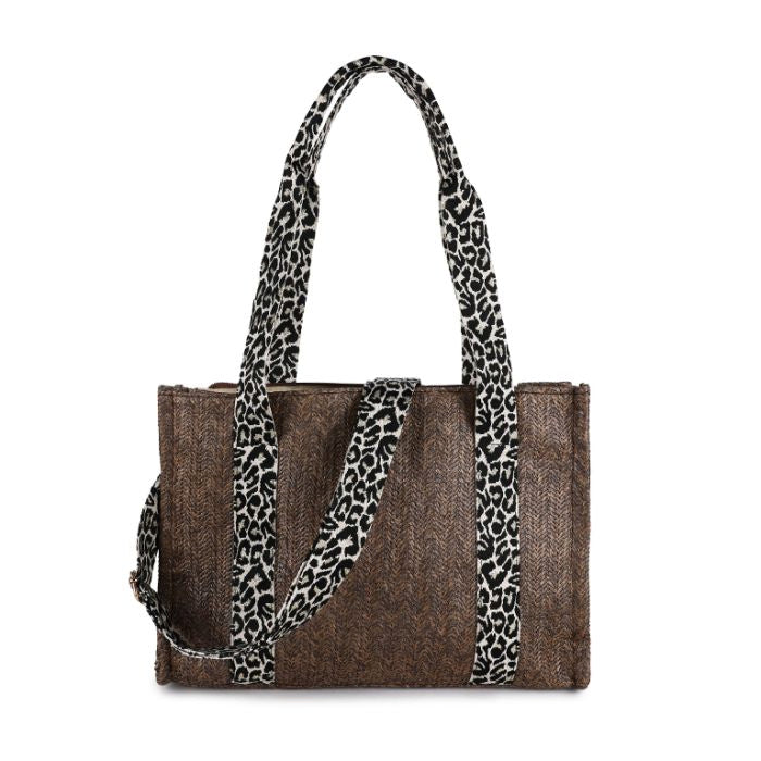 SAFIRA Reed Panther Bag Brown