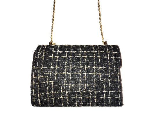 LIANA Tweed Boucle bag Black/Gold