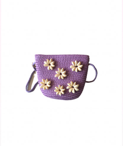 LILLY Reed Beads Mini Purple Bag