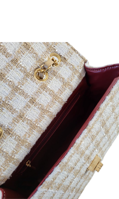 BELLE Tweed Bouclé Bag brown/beige