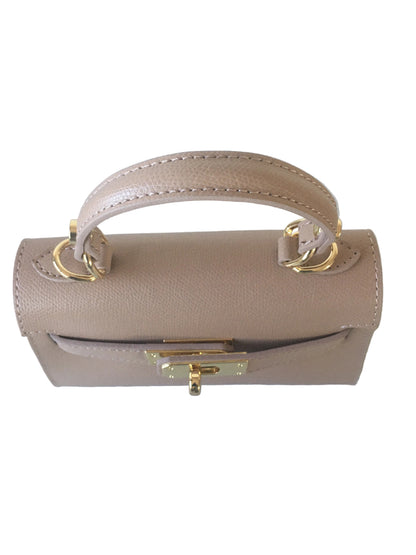 KYLIE Leather Bag taupe