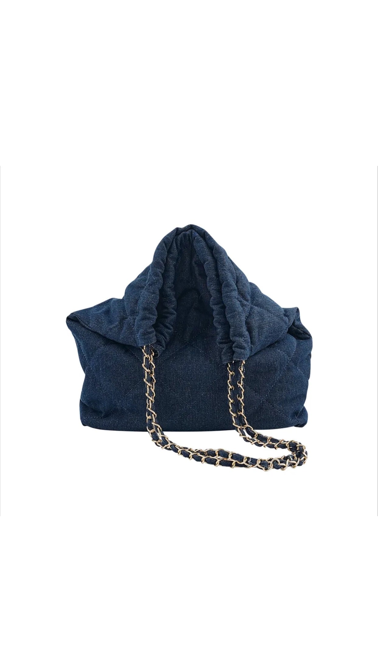 MITRA Denim Stitched Tote / Shoulder Bag Navy