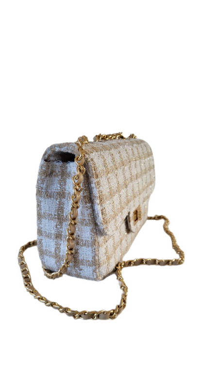 BELLE Tweed Bouclé Bag brown/beige