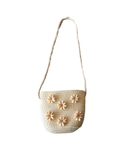 LILLY Reed Beads Mini Bag Light Beige