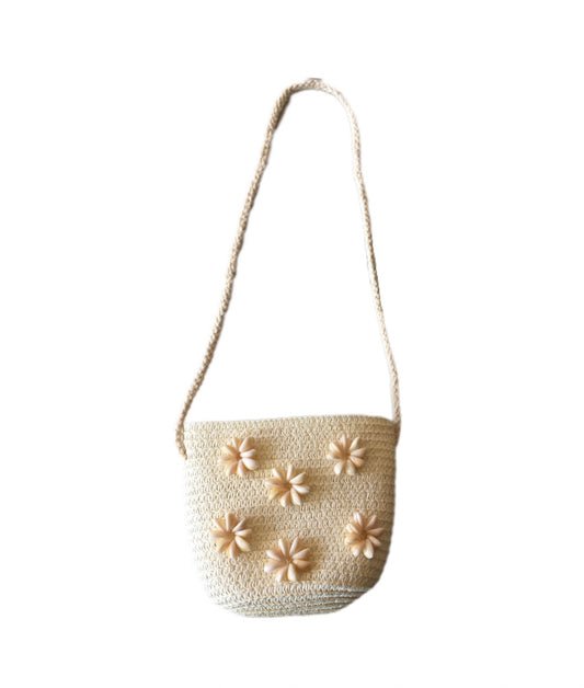 LILLY Reed Beads Mini Bag Light Beige