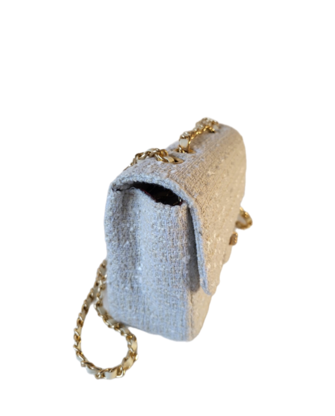 BELLE Tweed Bouclé Bag beige/white
