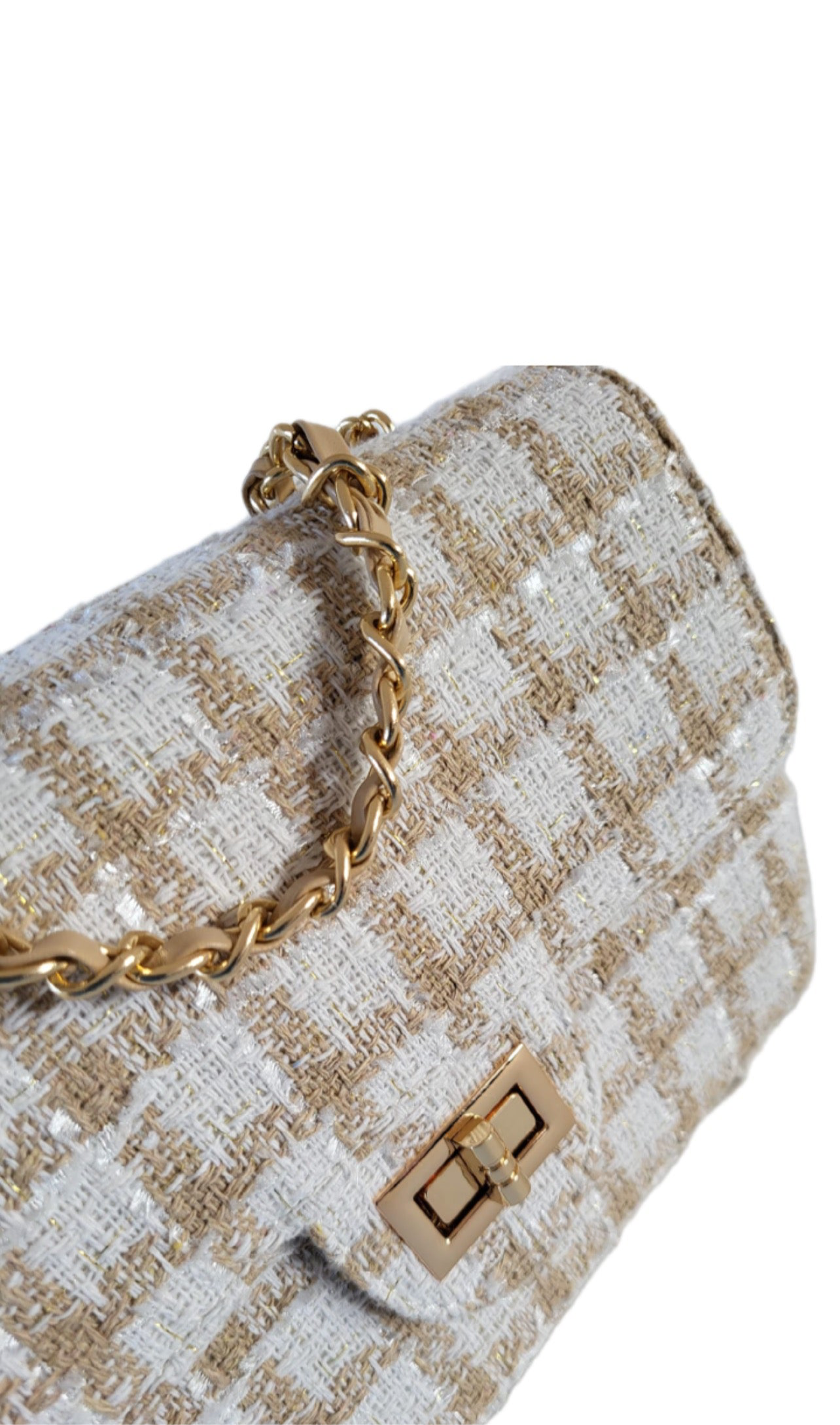 BELLE Tweed Bouclé Bag brown/beige