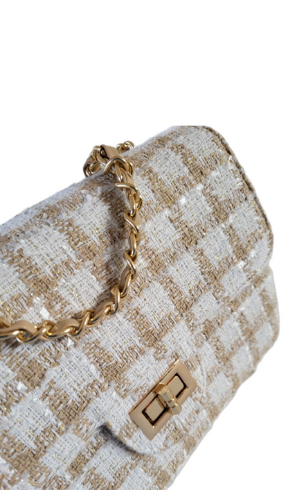 BELLE Tweed Bouclé Bag brown/beige