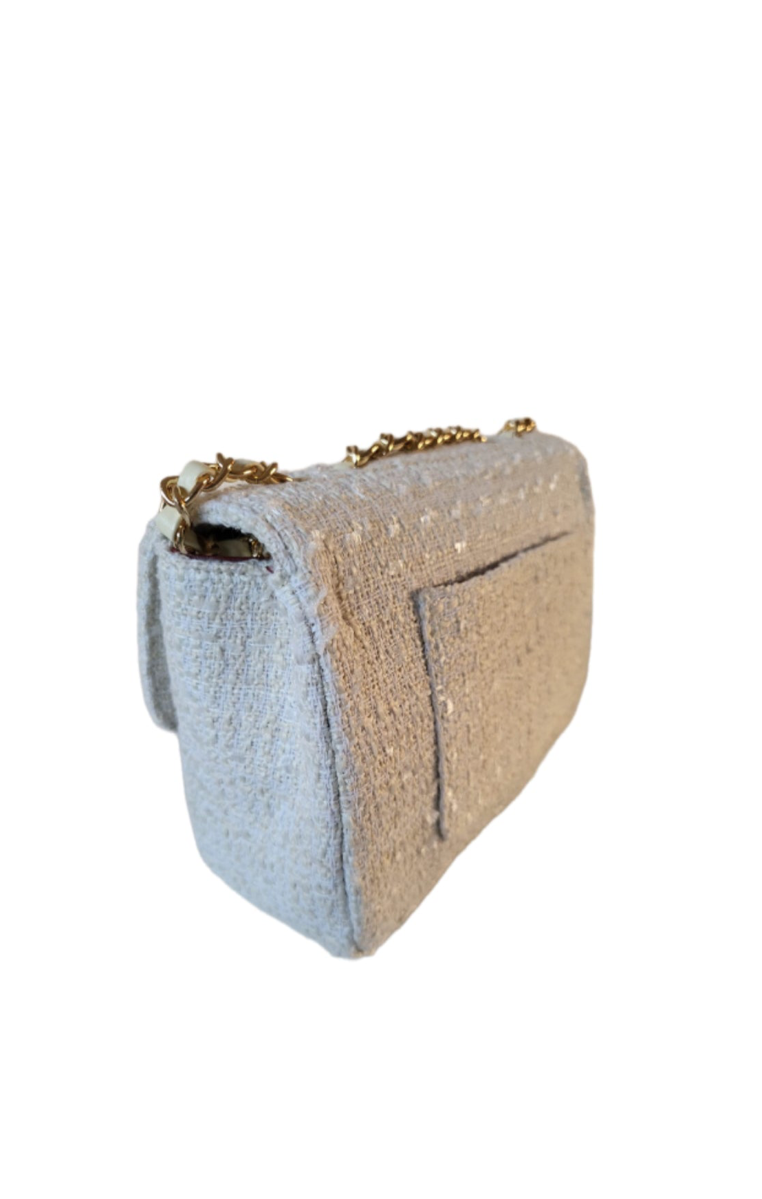 BELLE Tweed Bouclé Bag beige/white